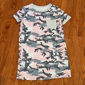 Vanilla Bay Pink and Gray Camo Dress
